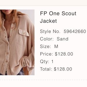 Free People One Scout Jacket - Waffle MED Sand